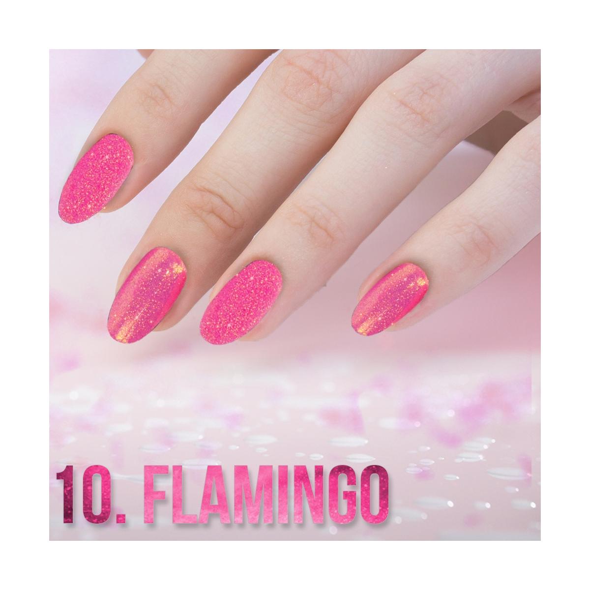 Sclipici Unghii Sequin Quartz Effect Flamingo 1g Nr.10